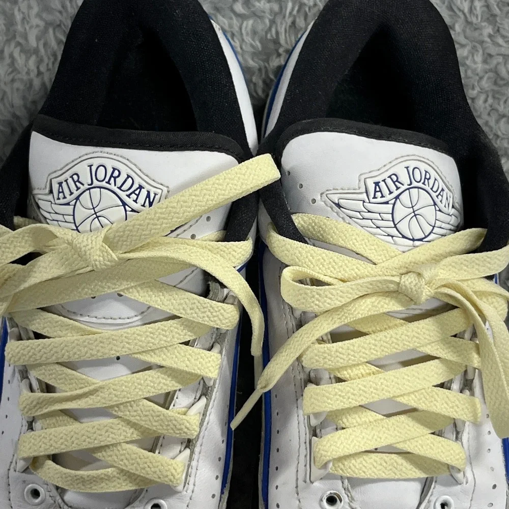 Jordan Air Jordan 2 Retro Low Mens Sneakers 8.5‎ White Blue Leather DX4401-104